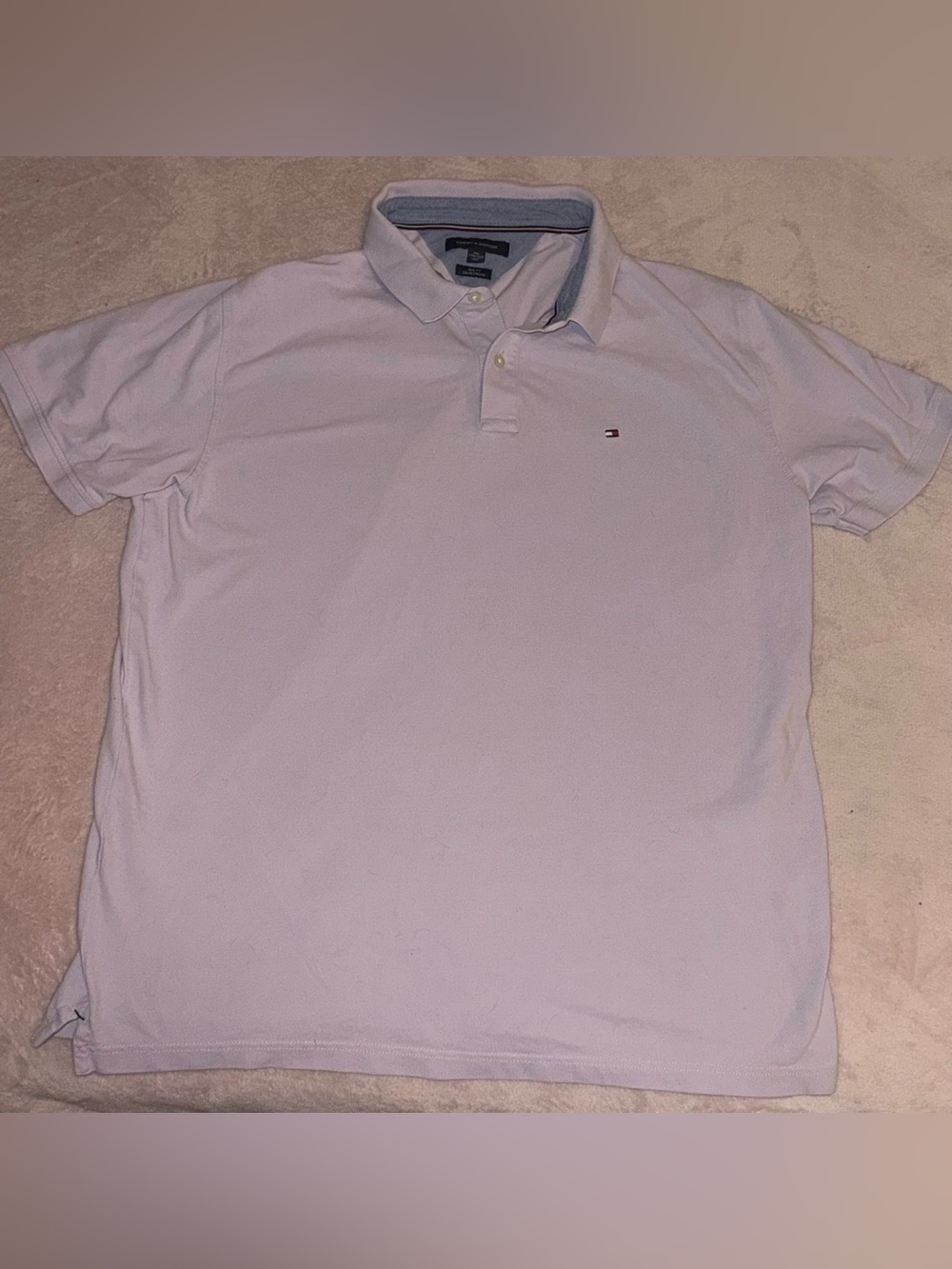 Tommy Hilfiger light purple polo shirt Y2K✨